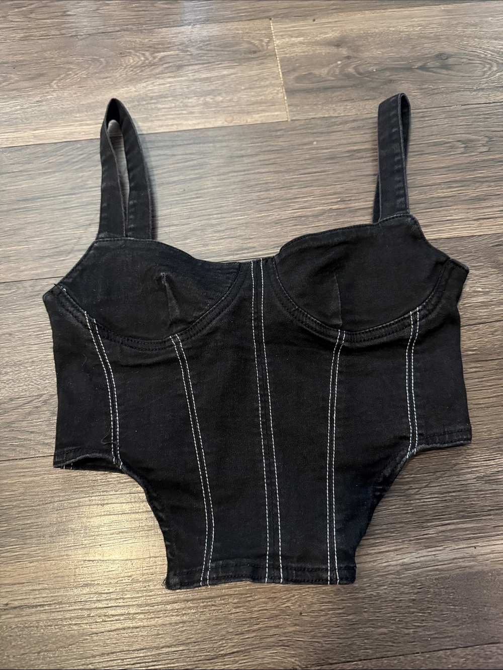 Zara Bustier Denim Top